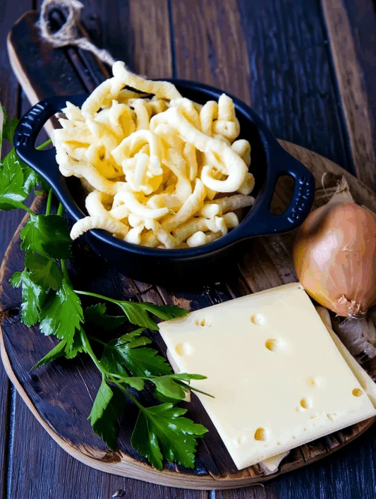 Raclette-Pfännchen mit Käsespätzle & Röstzwiebeln