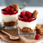 Himbeer-Spekulatius-Dessert im Glas