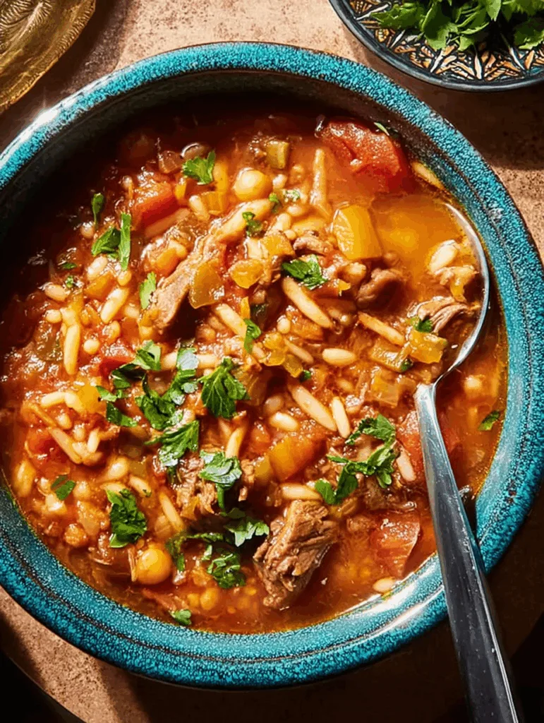 Marokkanische Harira - Proteinreiche Tomaten-Linsen-Rindfleischsuppe