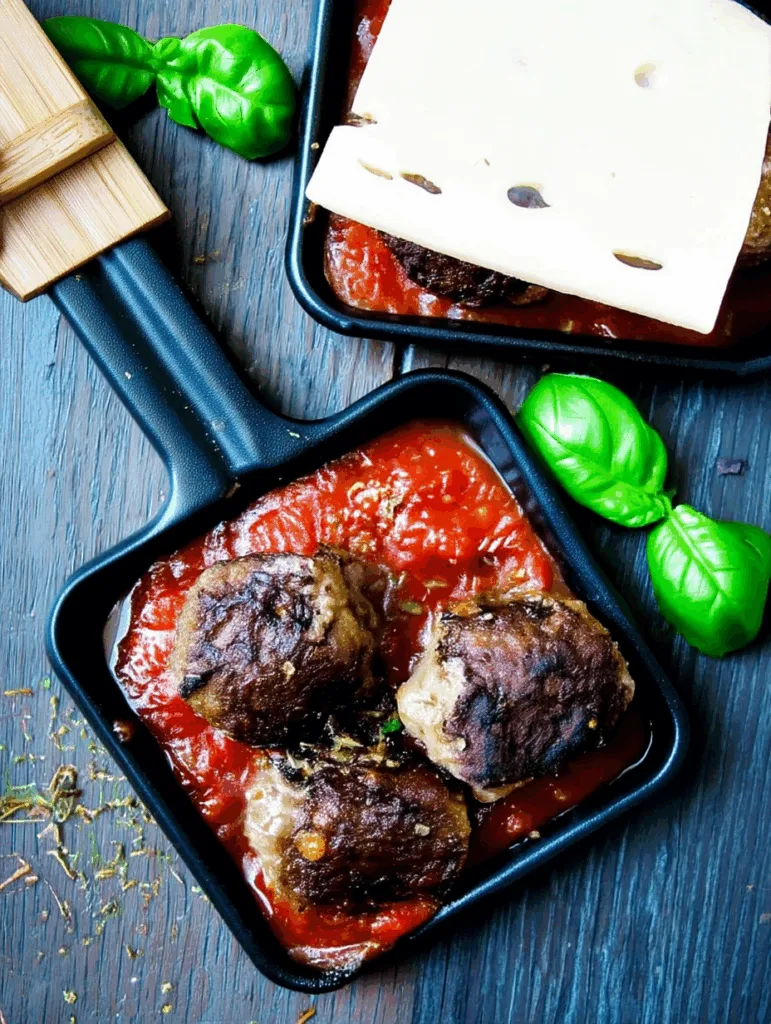 Käse-Hackbällchen im Raclette-Traum