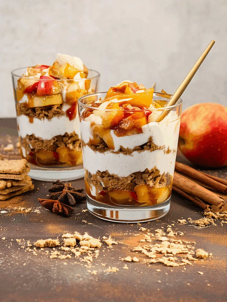 Bratapfel-Tiramisu mit Karamell und Spekulatius