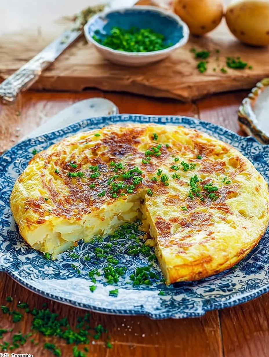 Spanische Tortilla de patatas aus der Pfanne