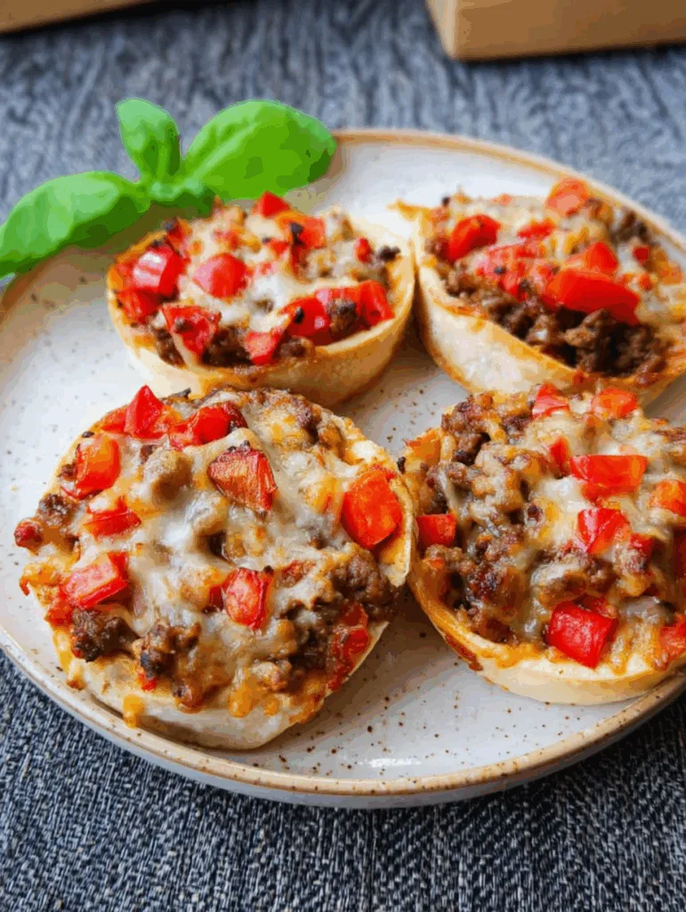 Pizzabrötchen mit Hackfleisch