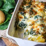 Kartoffelauflauf mit Spinat & Feta