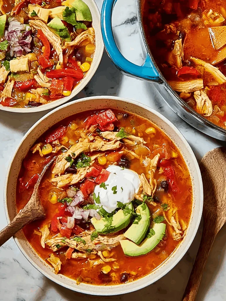 Hähnchen-Fajita-Suppe - Leicht & Eiweißreich