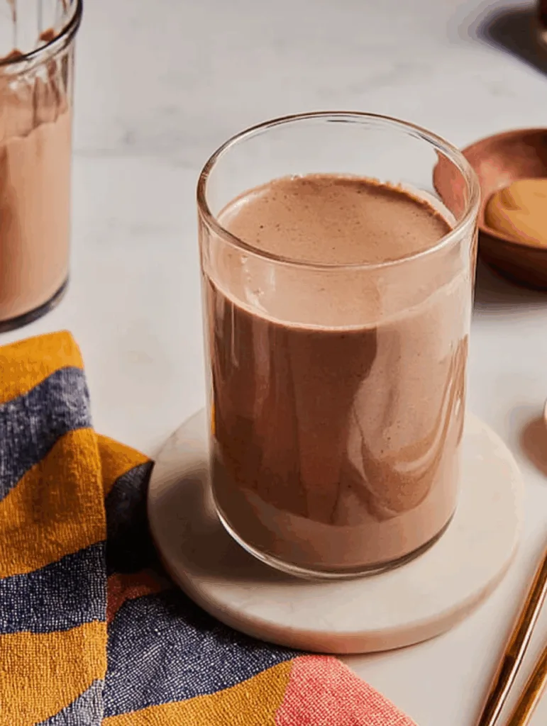 Schoko-Erdnussbutter-Proteinshake - High Protein Powerdrink