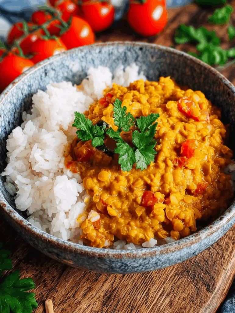 Rote Linsen-Curry mit Kokosmilch