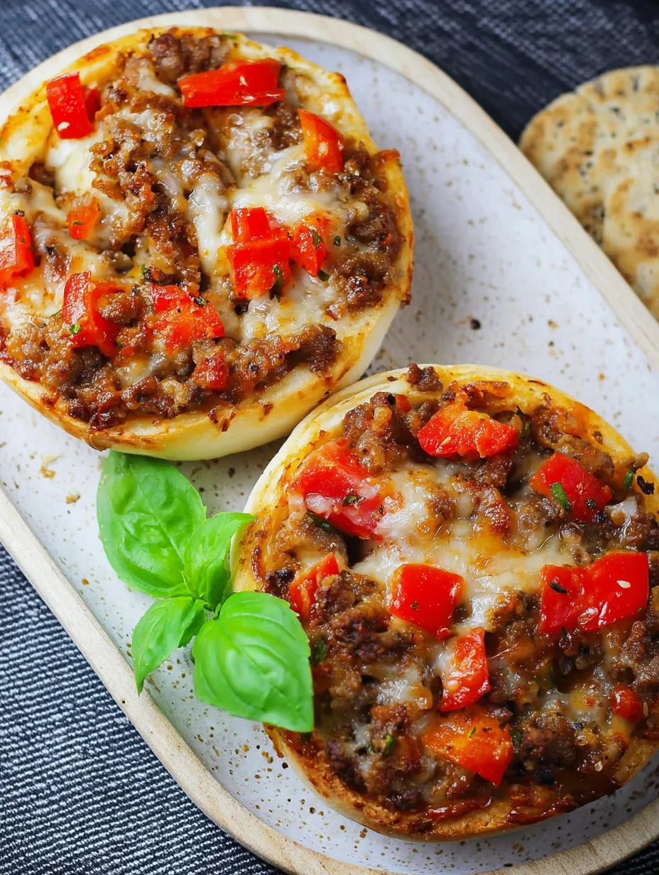 Pizzabrötchen mit Hackfleisch