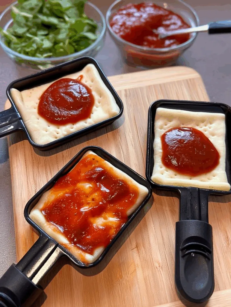 Raclette mit Kindern: Mini-Pizza-Pfännchen