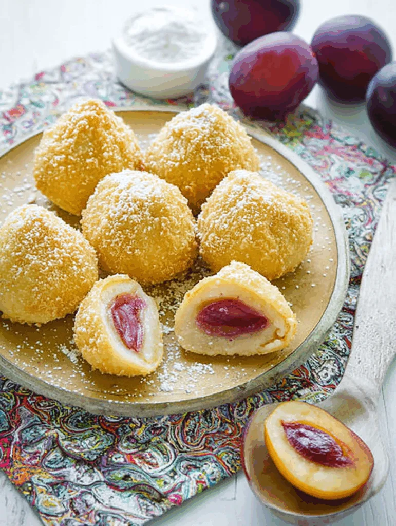 Zwetschgenknödel mit Kartoffelteig