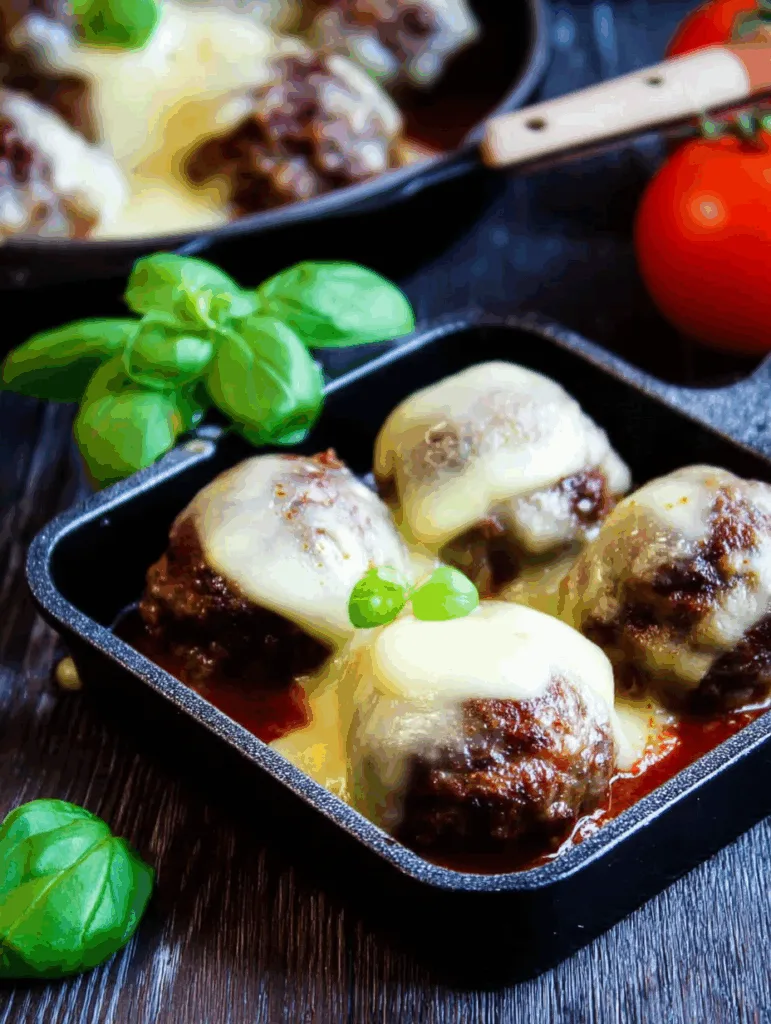 Käse-Hackbällchen im Raclette-Traum