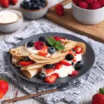 Proteinreiche Pancakes mit Quark & Beeren