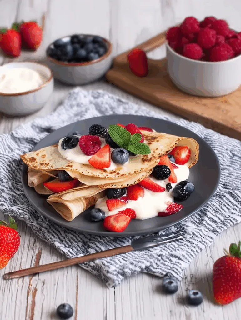 Proteinreiche Pancakes mit Quark & Beeren