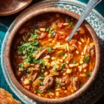 Marokkanische Harira - Proteinreiche Tomaten-Linsen-Rindfleischsuppe