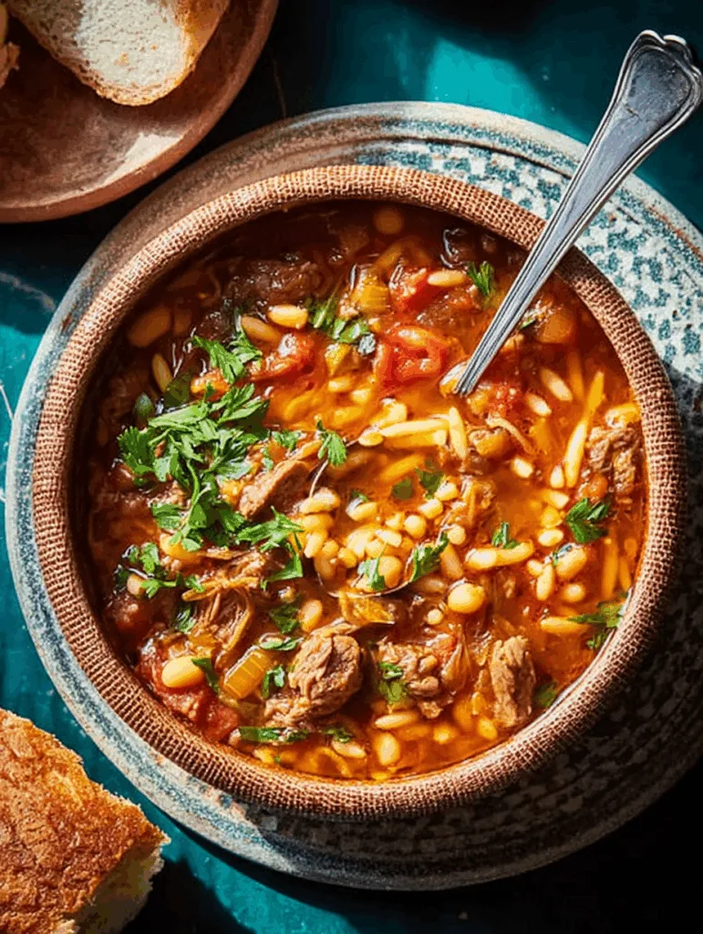 Marokkanische Harira - Proteinreiche Tomaten-Linsen-Rindfleischsuppe