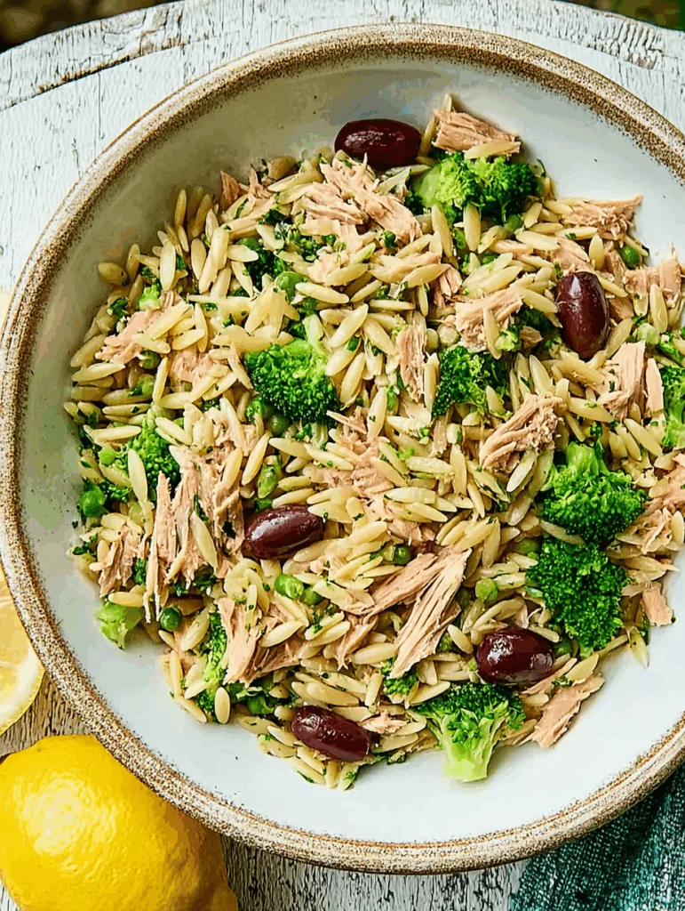 Orzo-Salat mit Thunfisch, Brokkoli & Zitrone