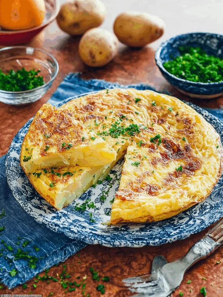 Spanische Tortilla de patatas aus der Pfanne