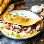 Pfannkuchen mit Champignons