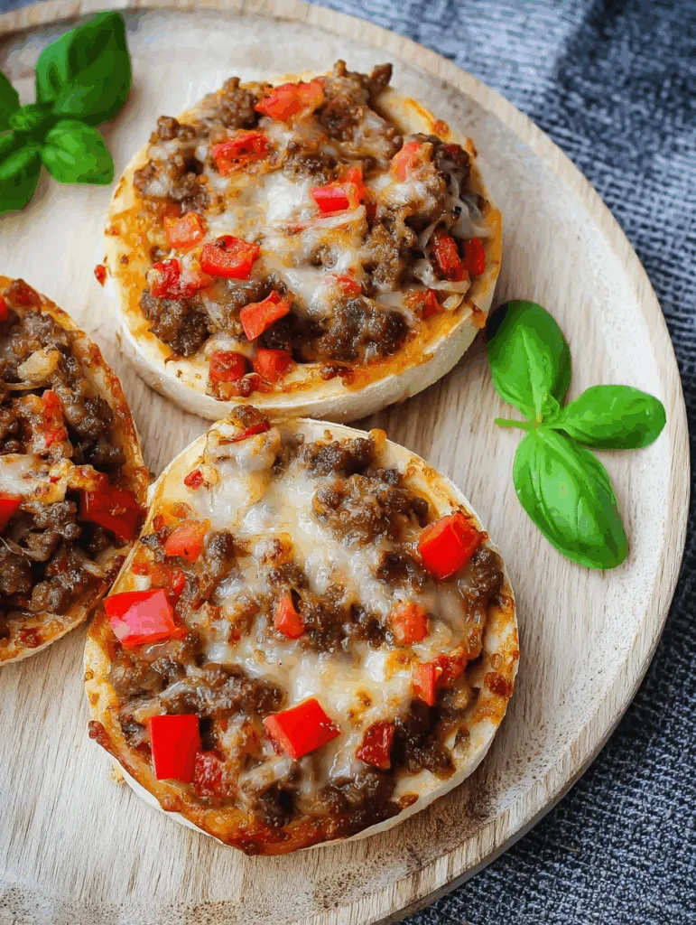 Pizzabrötchen mit Hackfleisch