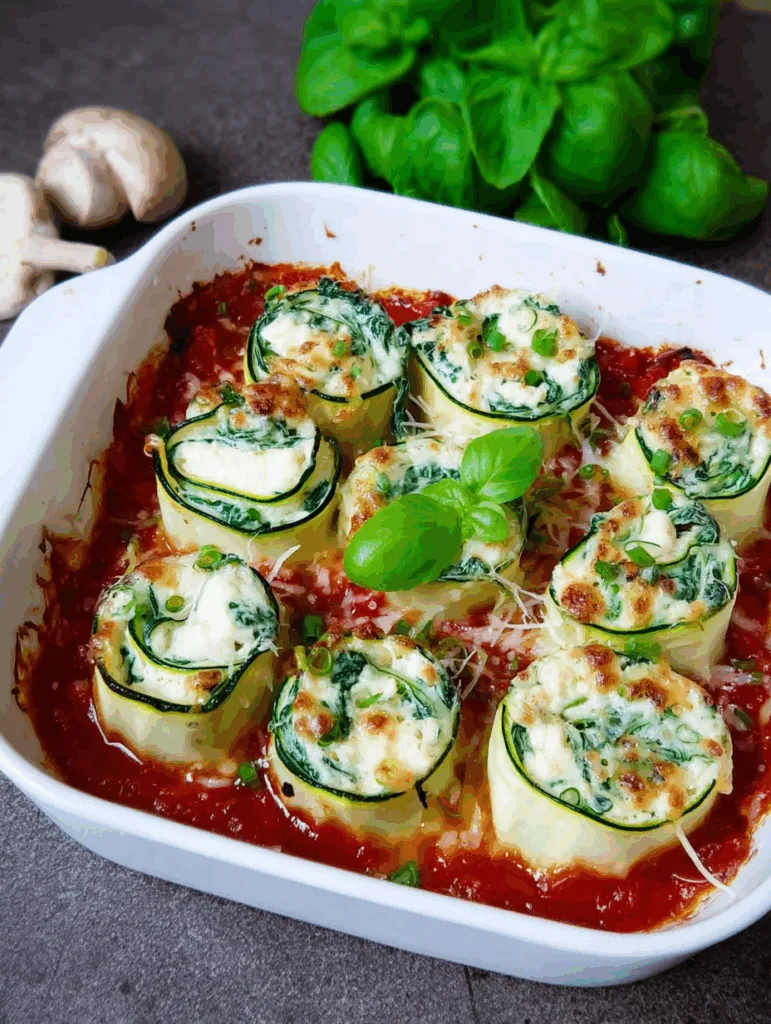 Zucchini-Cannelloni mit Ricotta & Spinat