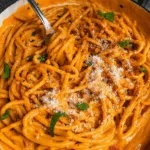 Pasta mit gerösteten roten Pap