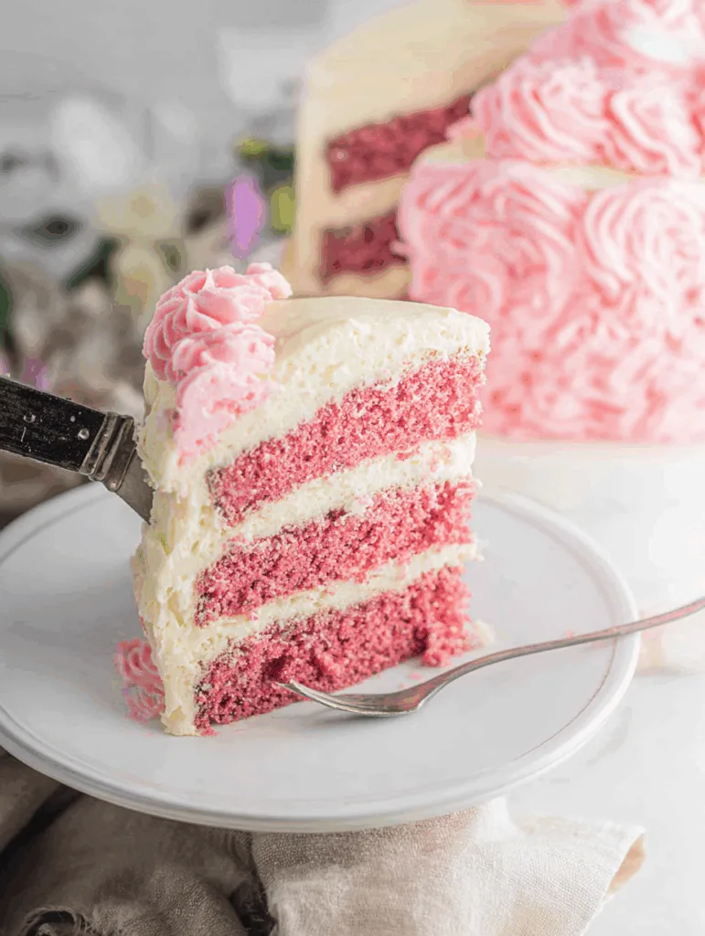 Rosa Samtkuchen zum Muttertag