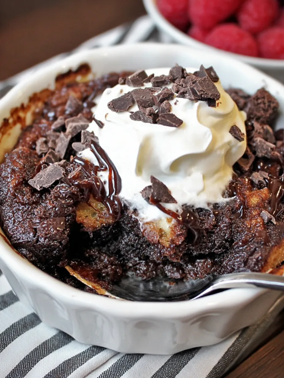 Brownie-Brotpudding als Dessert
