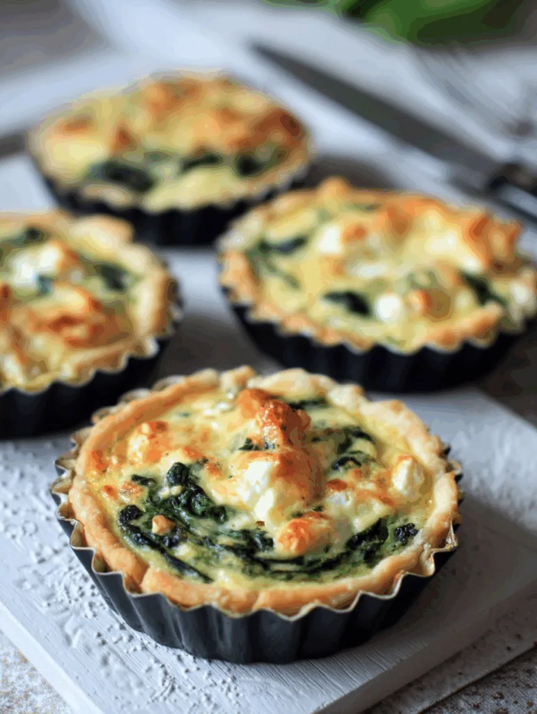 Mini-Quiches mit Spinat und Feta