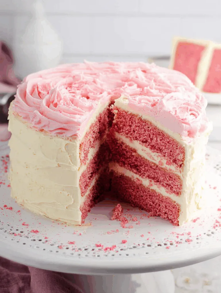 Rosa Samtkuchen zum Muttertag