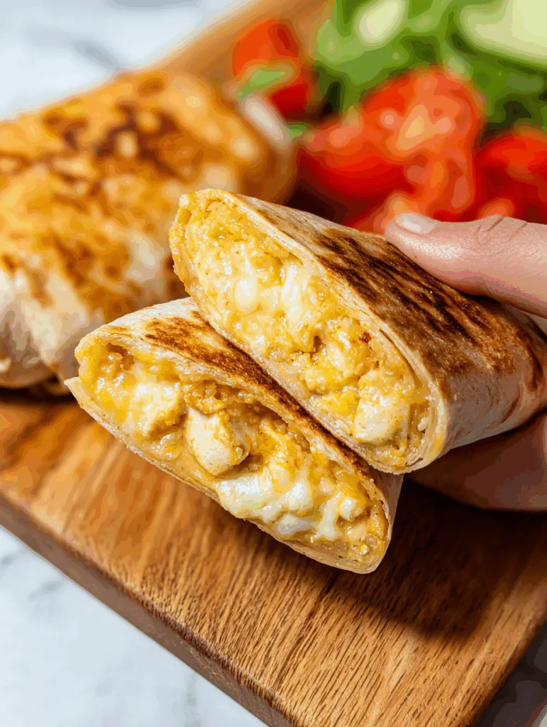 Käse-Knoblauch-Hähnchen-Wraps