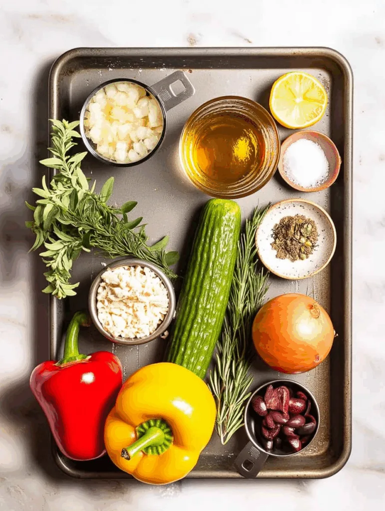 Mediterraner Quinoa-Salat mit Paprika, Gurke, Oliven & Feta