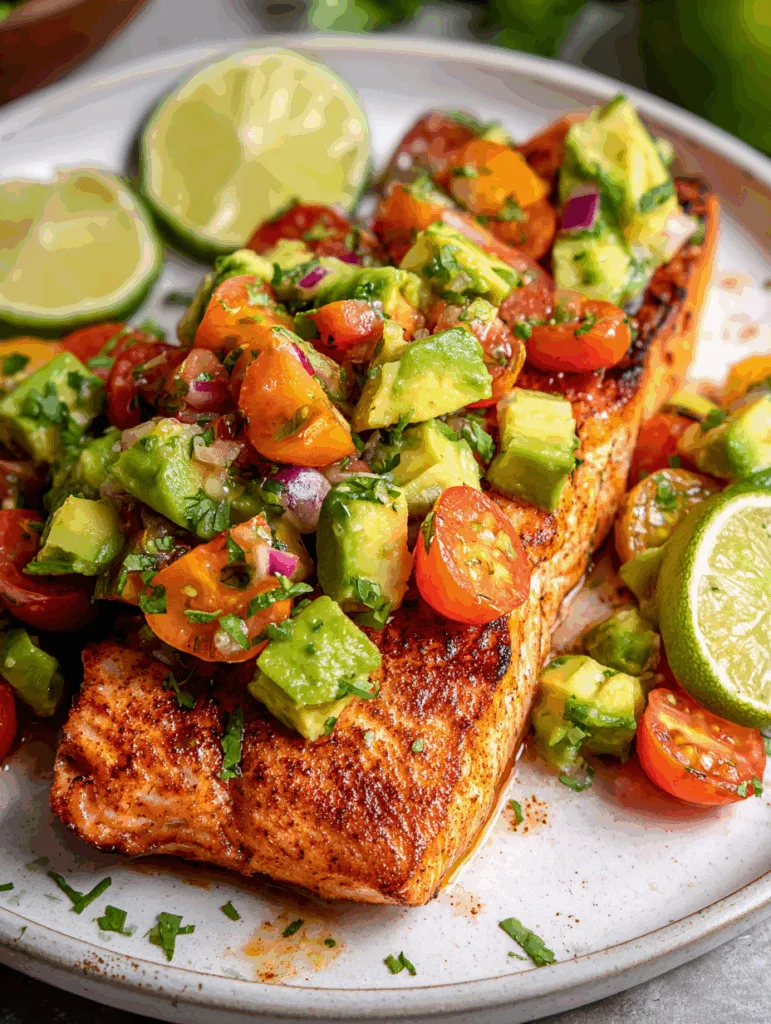 Lachs mit Avocado-Salsa