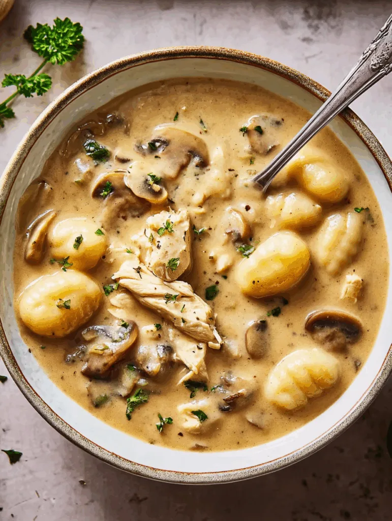 Cremige Hähnchen-Marsala-Gnocchi-Suppe