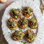 Bruschetta mit Pilzen und Avocado – Festliches veganes Canapé