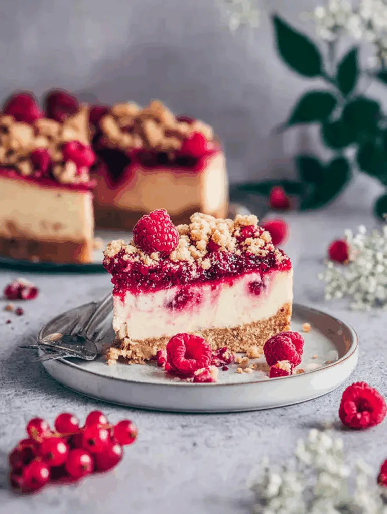 Käse-Streuselkuchen mit Beeren (Veganes Käsekuchen Rezept)