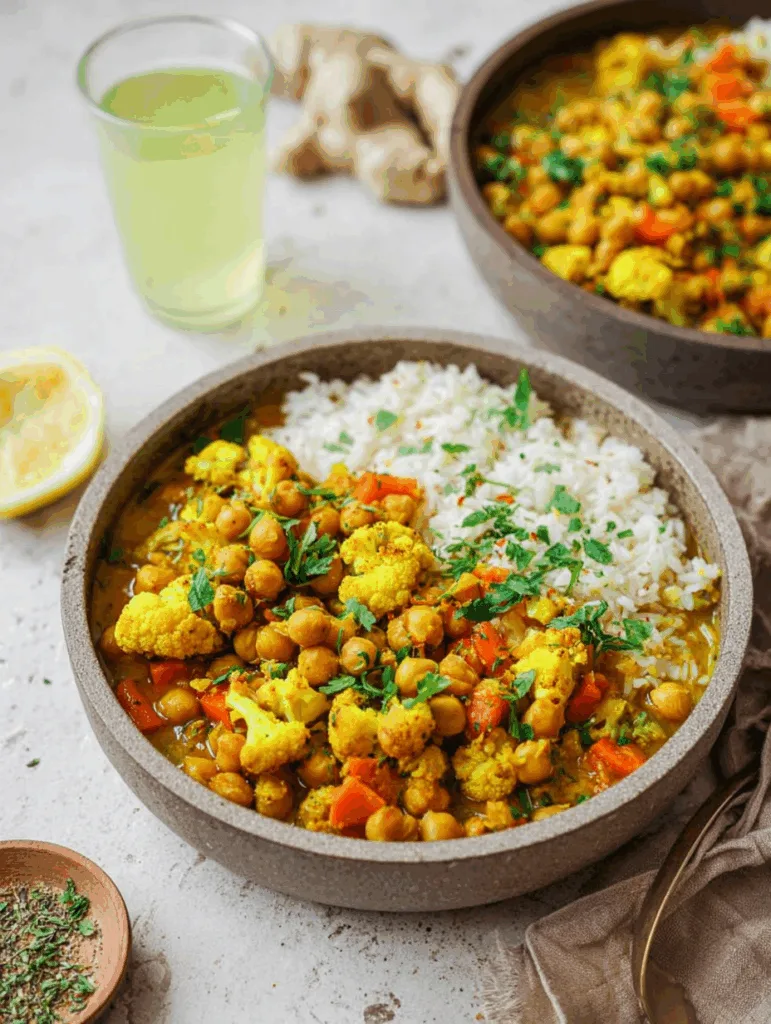 Blumenkohl-Kichererbsen-Curry in 30 Minuten (Vegan)
