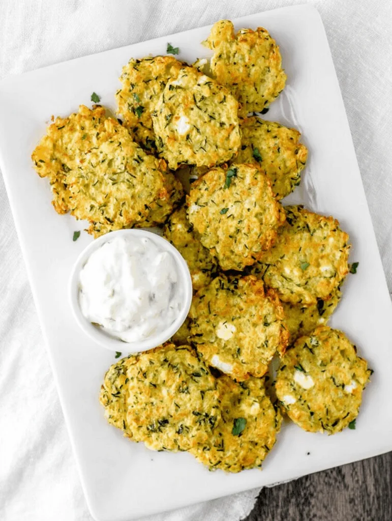 Gebackene Zucchini-Feta-Fritters