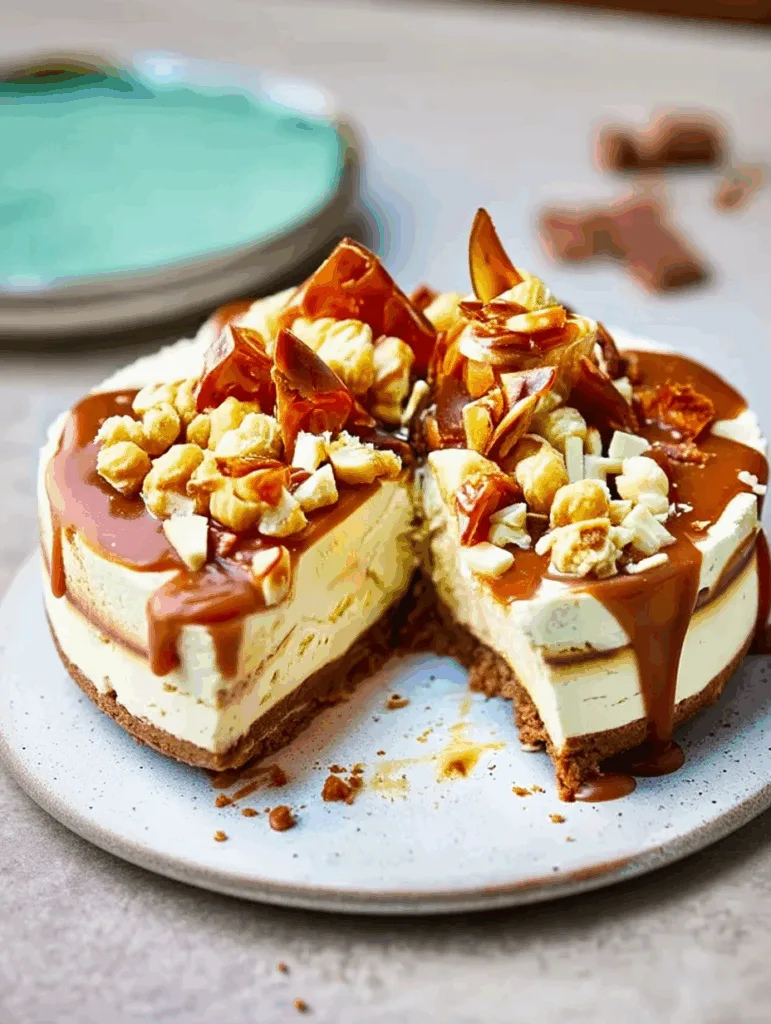 Käsekuchen mit gesalzenem Karamell