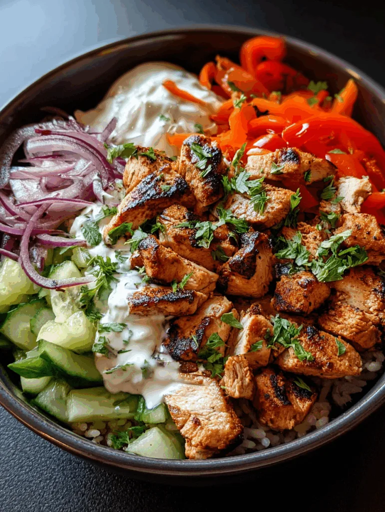 Kebab Bowl mit Hähnchen & Joghurt-Dressing