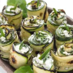 Zucchini-Röllchen mit Frischkäse
