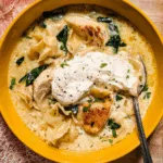 Cremige Weiße Hähnchen-Lasagne-Suppe