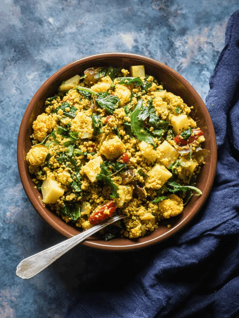 Curry-Hirse-Pfanne mit Kohlrabi (Vegan)