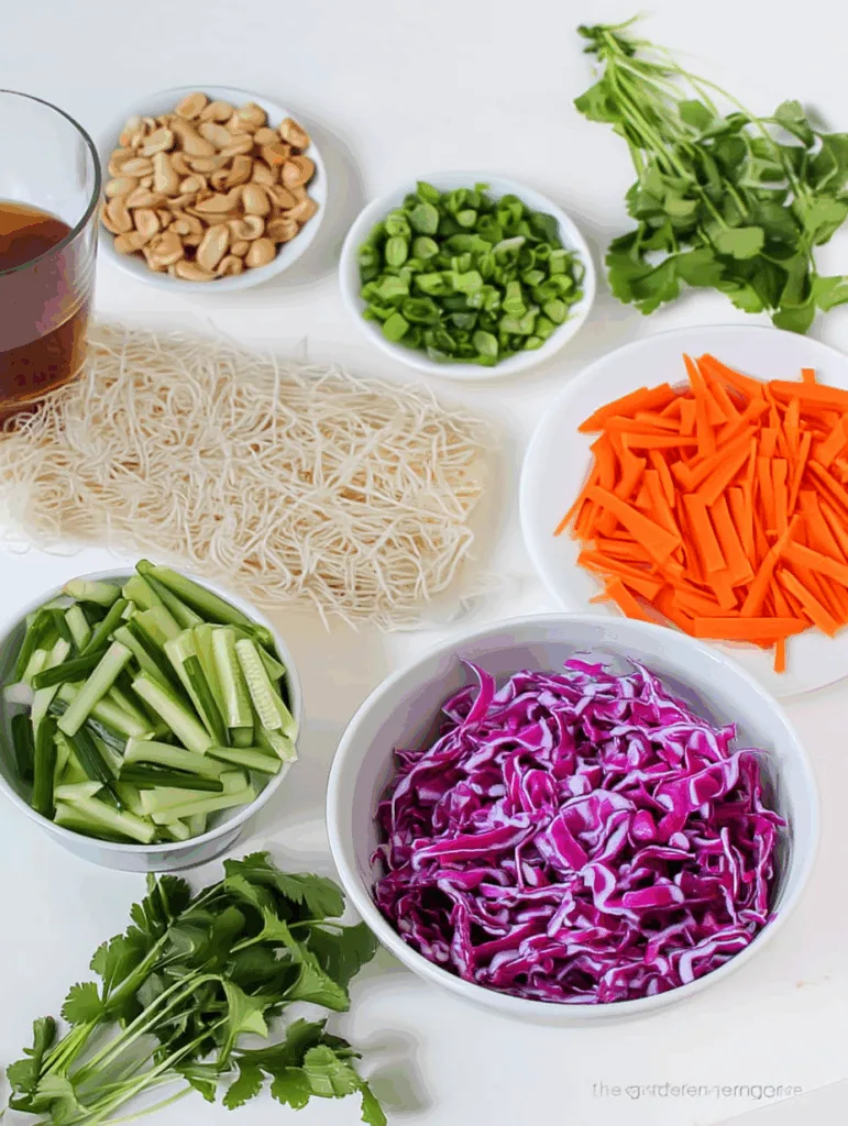 Frühlingsrollen-Bowl mit Erdnusssoße