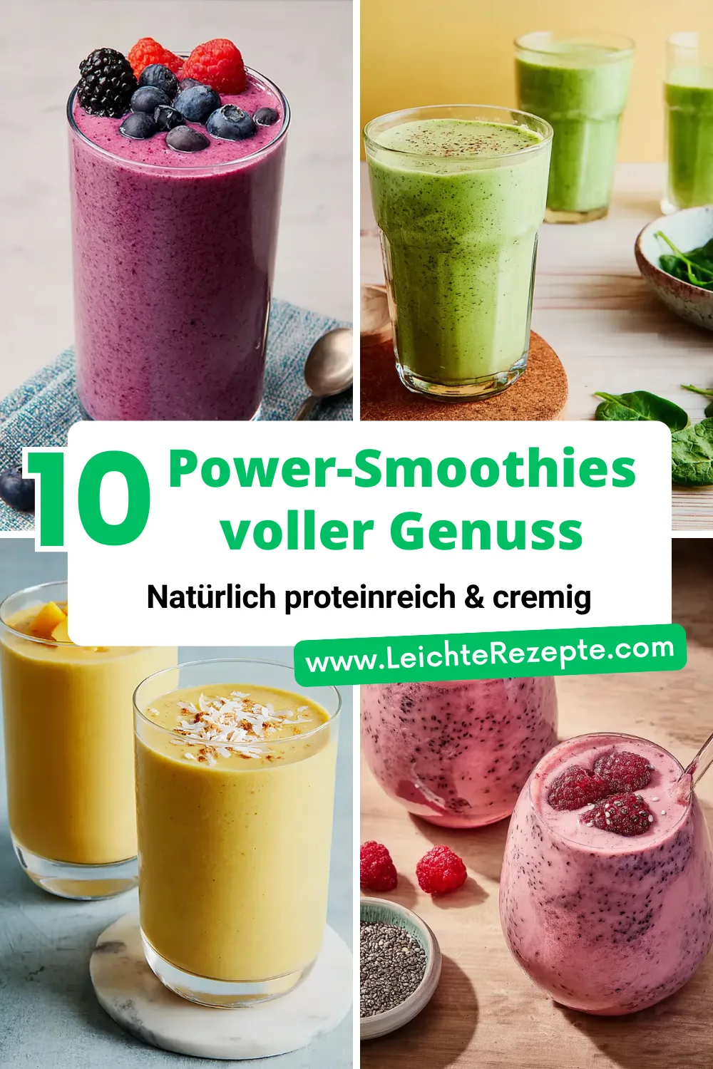 10 High-Protein-Smoothie-Rezepte ohne Proteinpulver
