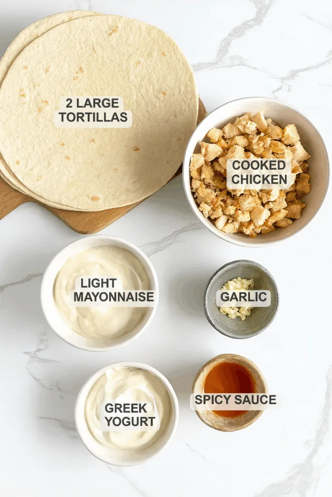 Käse-Knoblauch-Hähnchen-Wraps