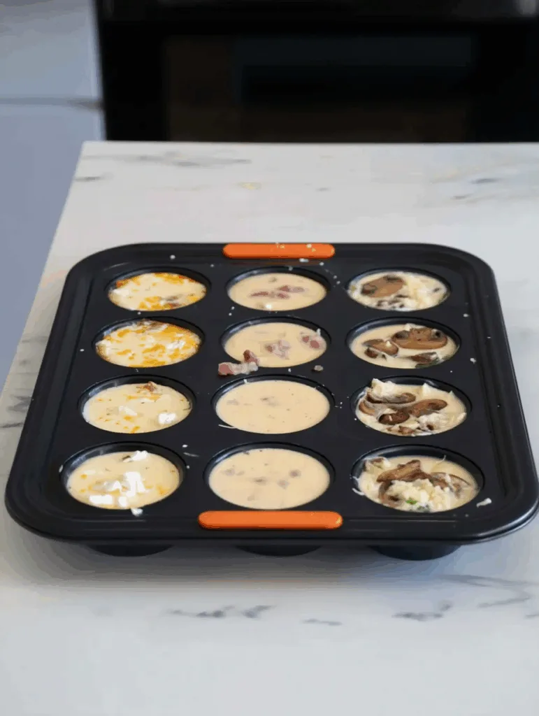 Mini-Frühstücks-Quiches ohne Teig