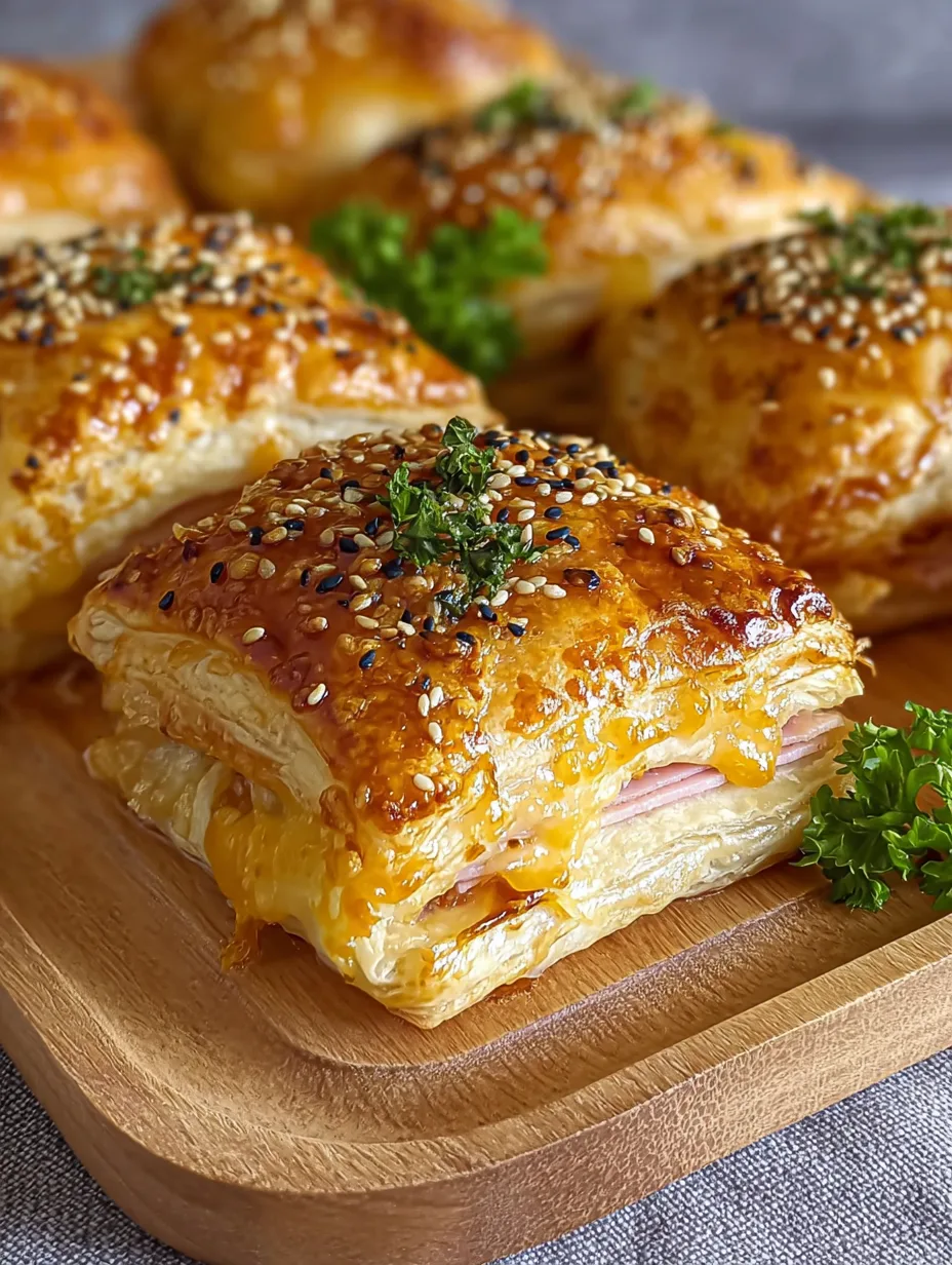 Blätterteig-Puten-Käse-Snacks