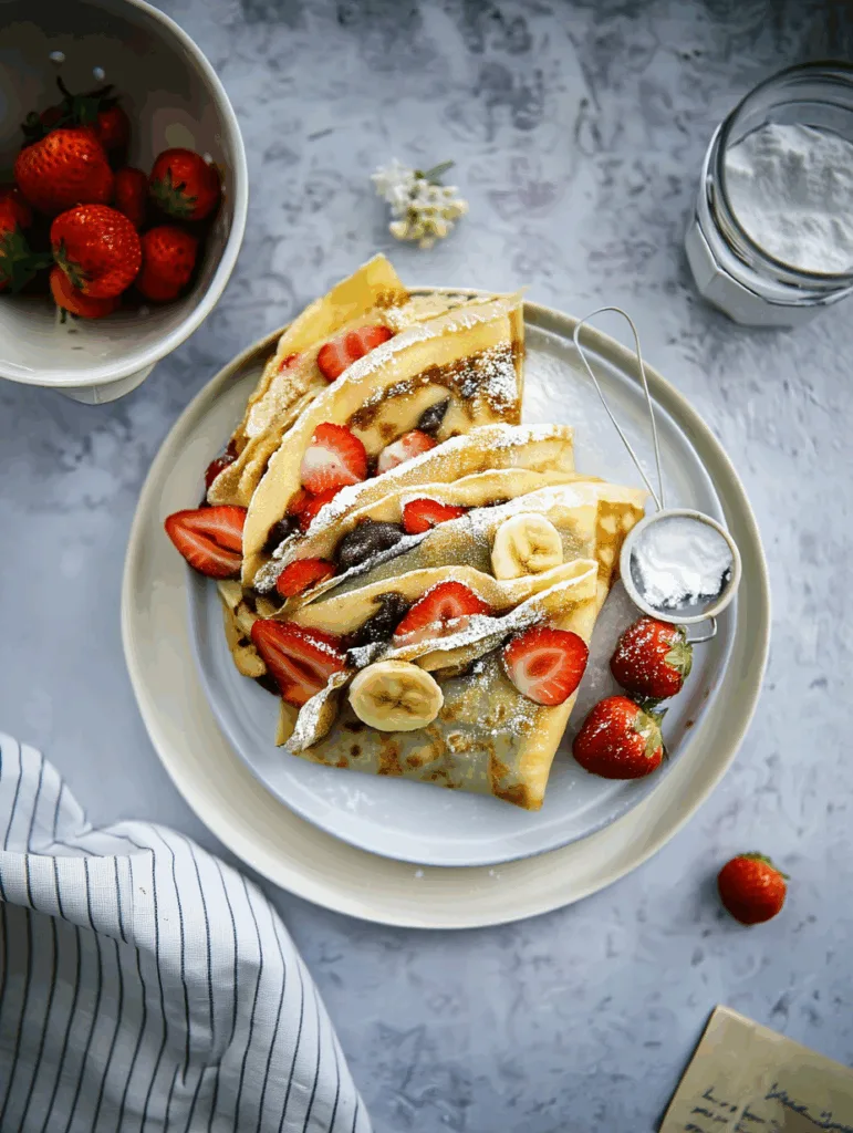 Frühstücks-Crêpes mit Haselnusscreme