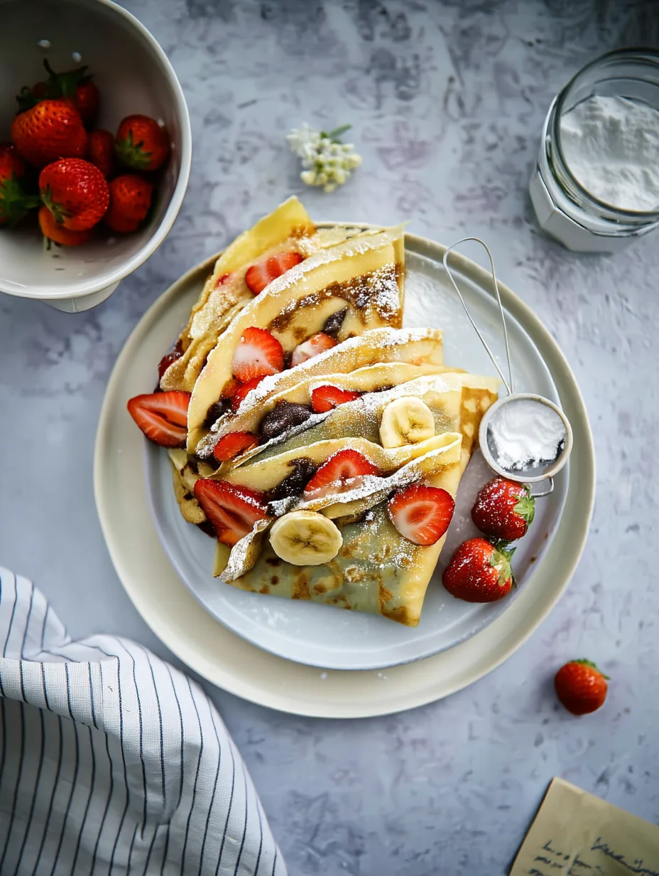 Frühstücks-Crêpes mit Haselnusscreme