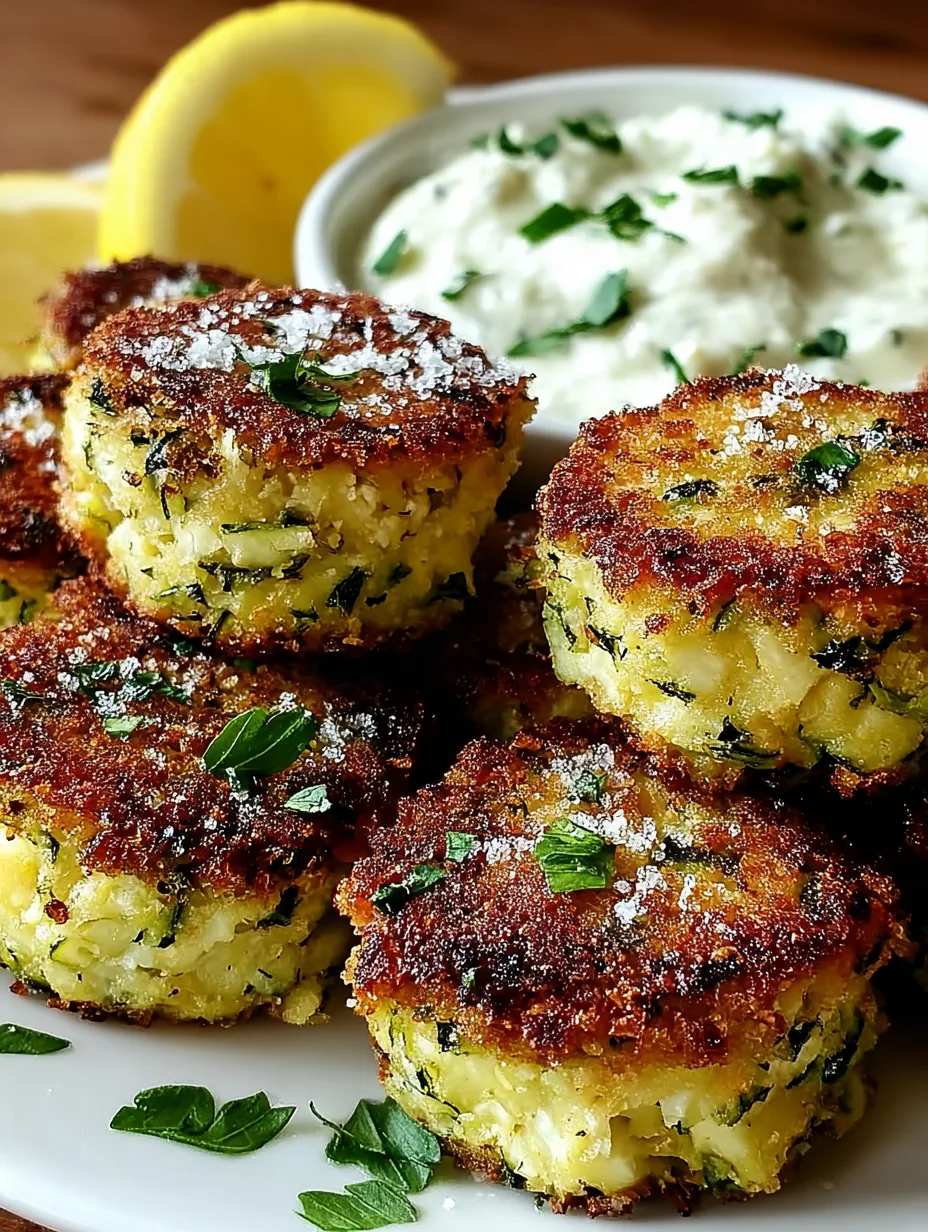 Knusprige Zucchini-Feta-Bällchen
